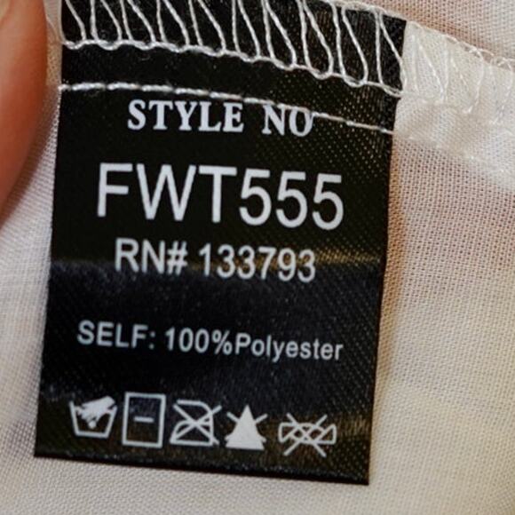 POL Long Sleeve Oversized Open Back Button Up Shirt White Womens Size Medium - Picture 6 of 7